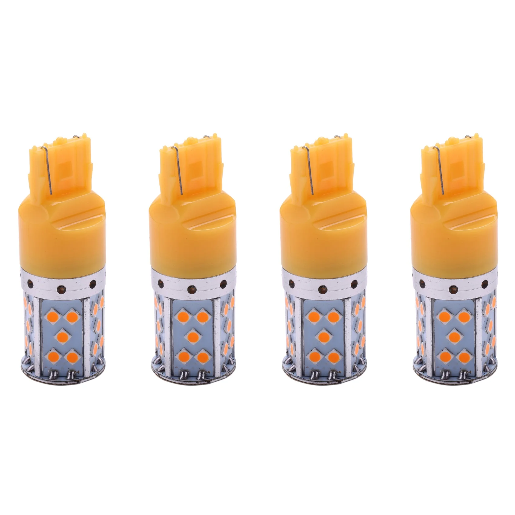 

Светодиодная лампочка 4X T20 7440 W21W 3030 35Smd СВЕТОДИОДНЫЕ Лампы Canbus для указателей поворота автомобиля, Янтарное освещение 12 в 24 В