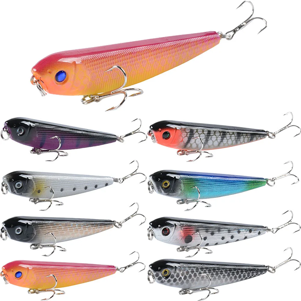 

Pencil Luya Bait 8.5cm/9.8g Water Surface Bait Factory Wholesale Free Postage Artificial Bait Fishing Goods Fishing Accessories