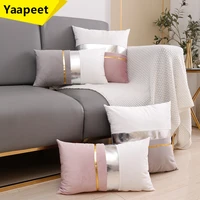 trendy velvet cushion cover decorative throw pillow covers for sofa living room home decor pillow case pink gray cushion covers
