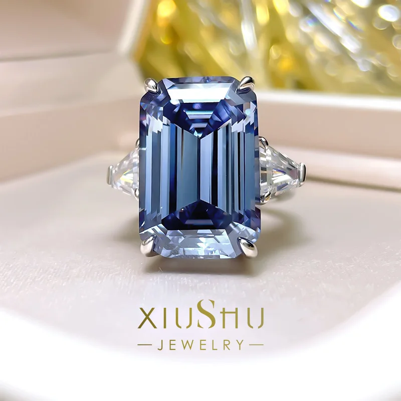 

Кольцо Gaoding с бриллиантами и изумрудом на указательный палец