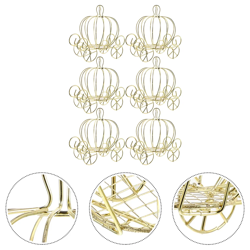 

6pcs Pumpkin Carriage Candy Boxes Goodies Gift Boxes Pumpkin Cart Candy Boxes