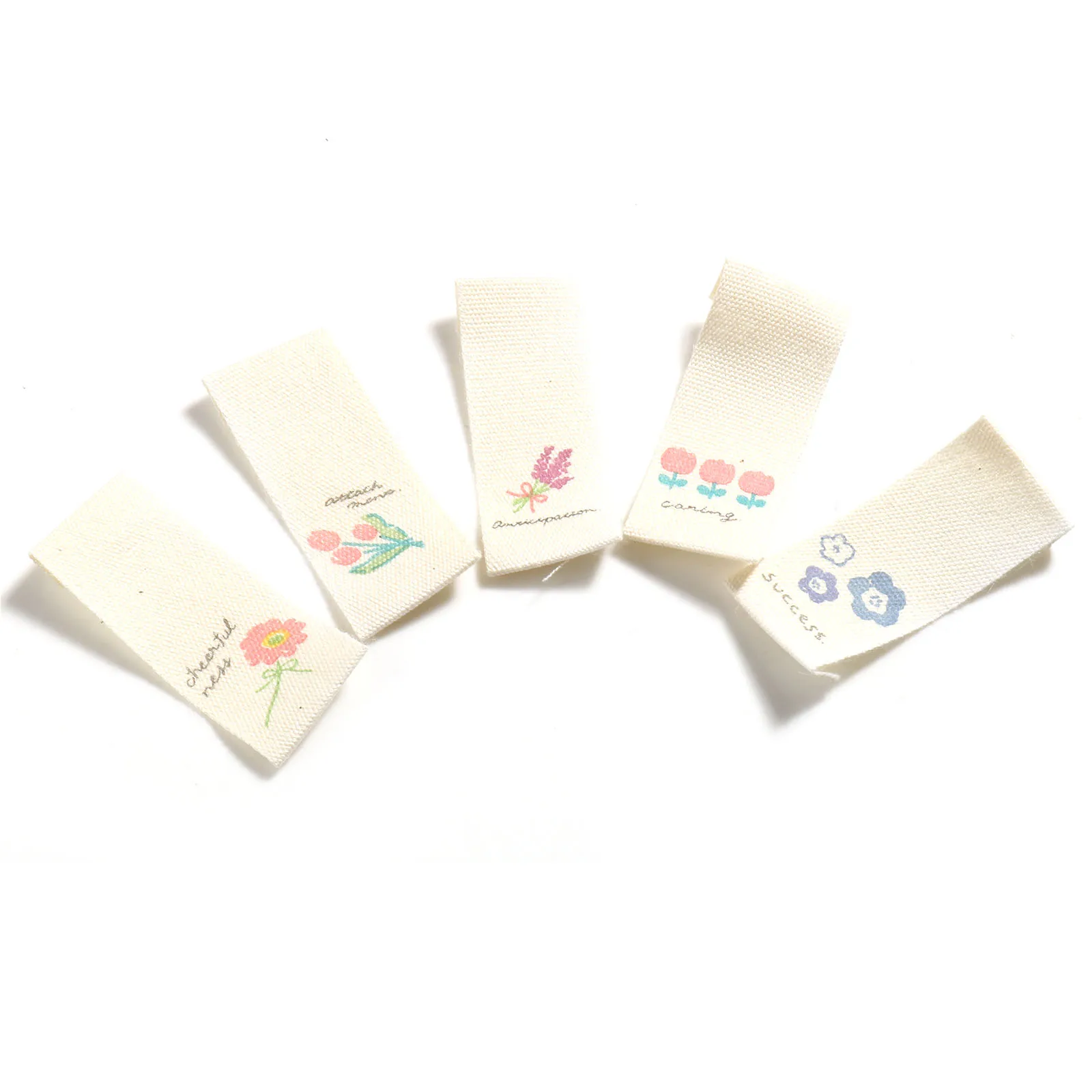 100 шт. ярлыки для детской одежды и сумок с цветочным принтом |