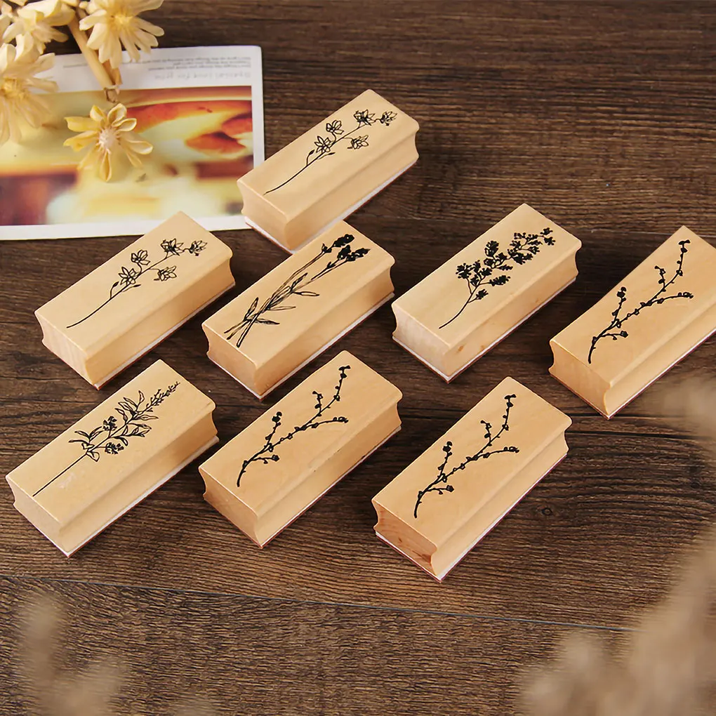

Vintage grass plants stamp DIY wooden rubber stamps for scrapbooking stationery scrapbooking standard stamp