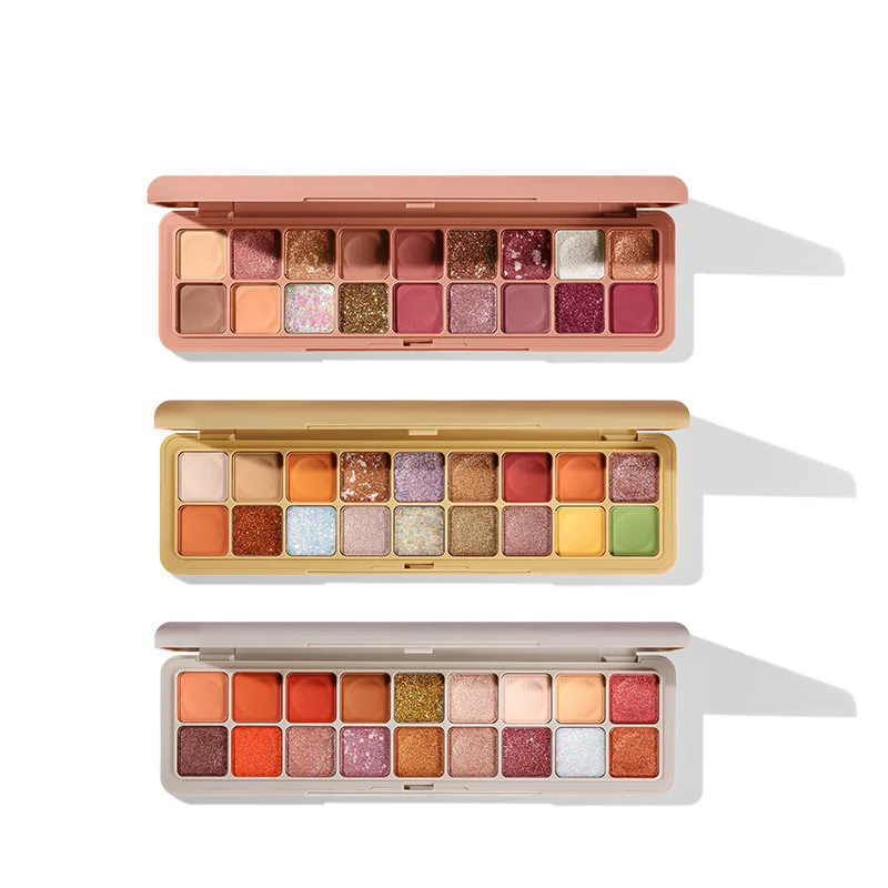 

18 Colors/Set Eye Shadow Palette Glitter Pearly Waterproof Easy To Color Matte Eyeshadow Summer Fresh Eye Makeup Cosmetics