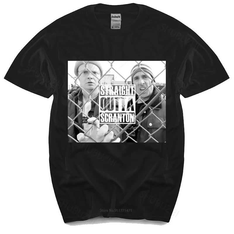 

Летняя мужская черная футболка Scranton, футболка The Office Dunder Mifflin Dwight Tv Show Scranton, новая хлопковая футболка, мужские футболки