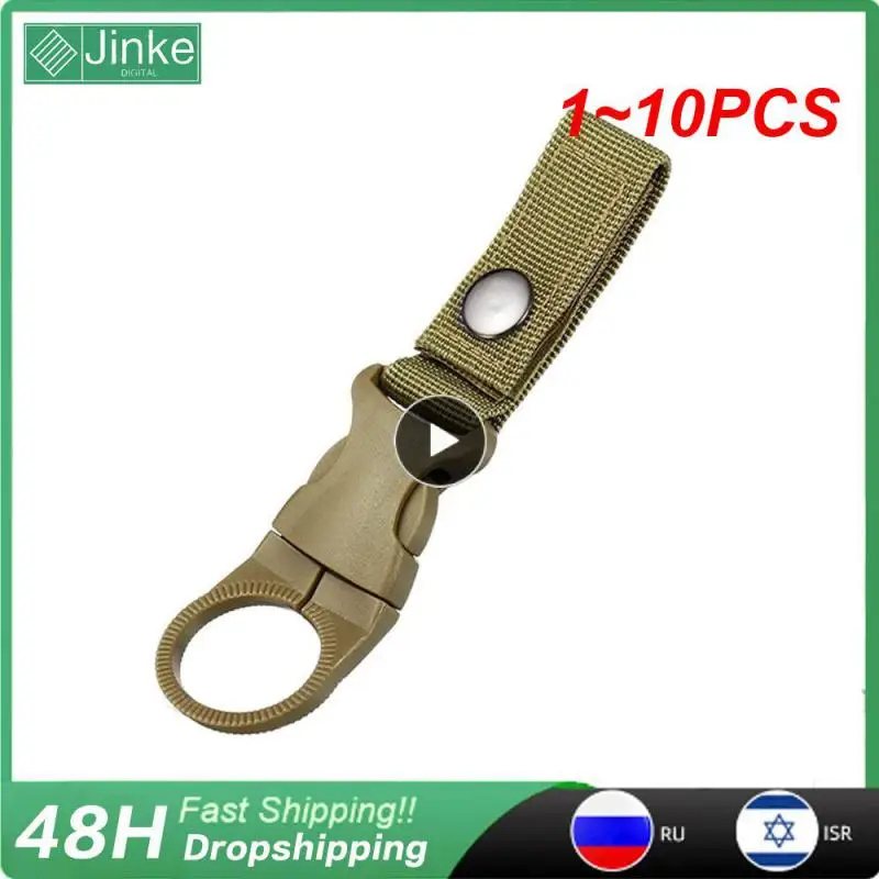

1~10PCS clasp molle attach Buckle Holder tool webbing backpack Hanger Hook Carabiner Water Bottle clip hang camp hike outdoor