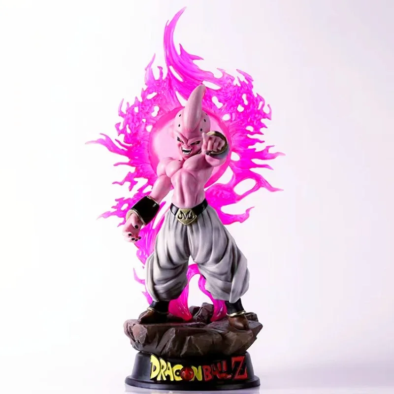 

25cm Anime Dragon Ball Z Majin Buu Figure Spirit Bomb Led Light Figures Pvc Statue Figurine Model Doll Decoration Kid Toys Gifts