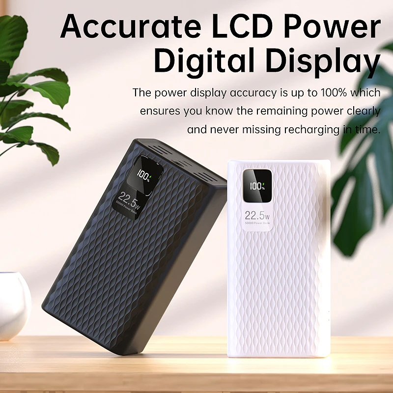 Фото 50000 мАч Power Bank PD 20 Вт Быстрая зарядка 22,5 Вт QC Powerbank Поддержка FCP AFC VOOC 22,5 Портативный PoverBank для Oppo Oneplus №3