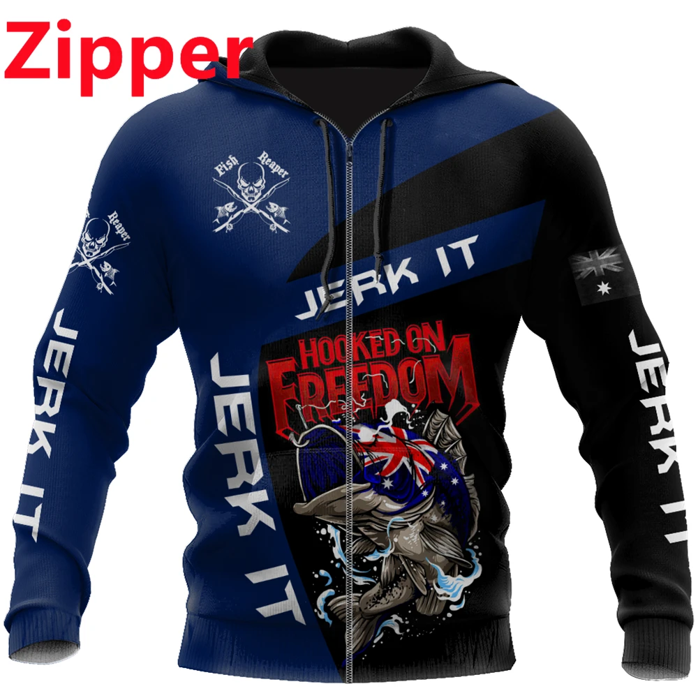 

New brand fashion men's 3D hoodie T-shirt suit animal ocean fishing series Harajuku sweater unisex casual zipper shirt YU18
