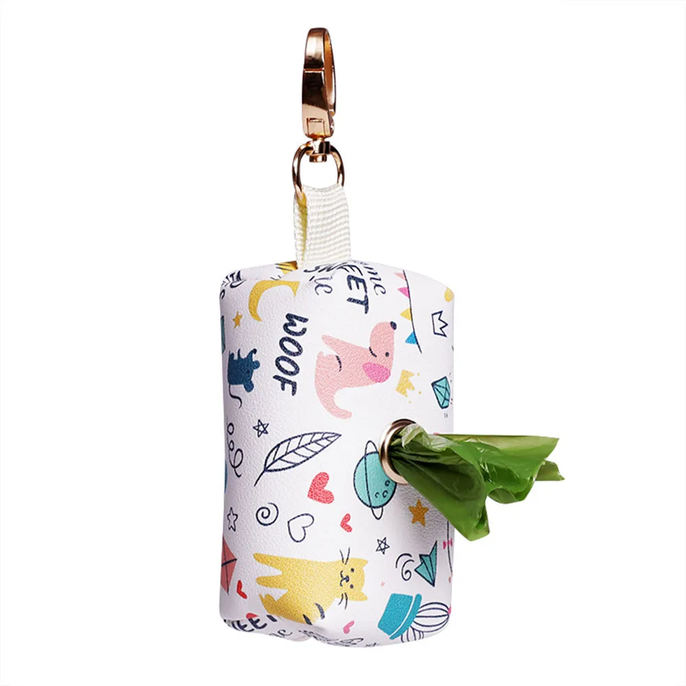 

Travel Outdoor Portable Dog Poop Bag Dispenser Zipper Pouch Oxford PU Leather Pets Pick Up Poop Bag Holder Waste Bags Organizer