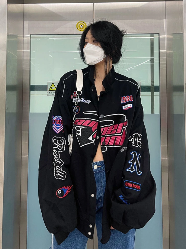 Женская бейсбольная куртка в стиле Харадзюку на весну и осень |