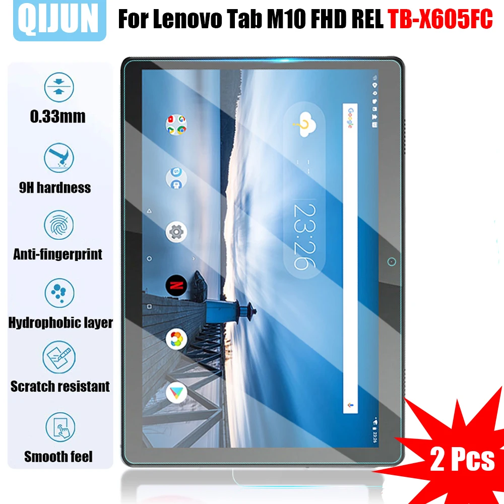 

Tablet glass for Lenovo Tab M10 FHD REL 10.1" Tempered film All-inclusive protector hardening crack resistant 2 Pcs TB-X605FC LC