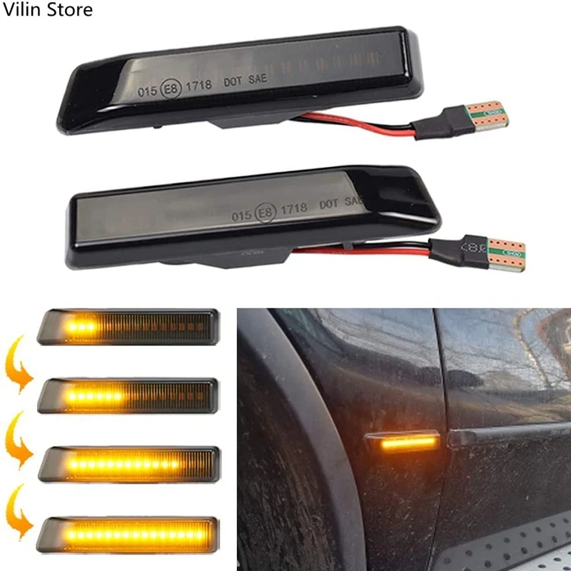 

Автомобильный дымовой объектив, Динамический светодиодный боковой маркер, ретранслятор, Световой индикатор для-BMW X5 E53 E36 63132492179 63137164491