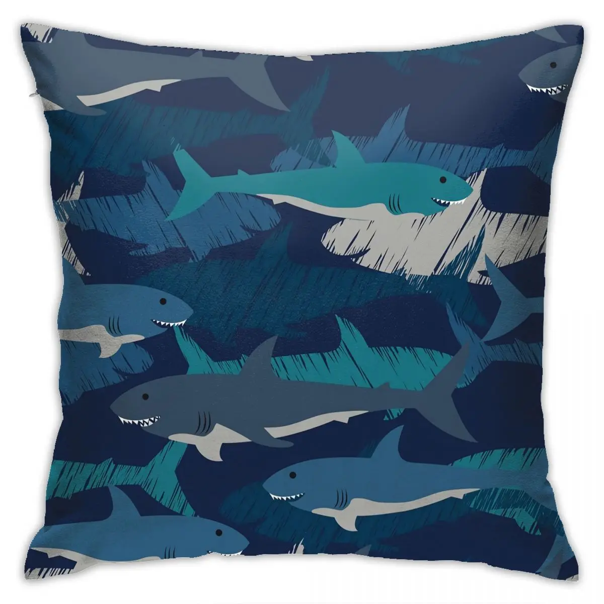 

Чехол с абстрактным изображением акулы, симпатичный чехол с рисунком в виде подушки, чехол для спальни на молнии, весенний чехол