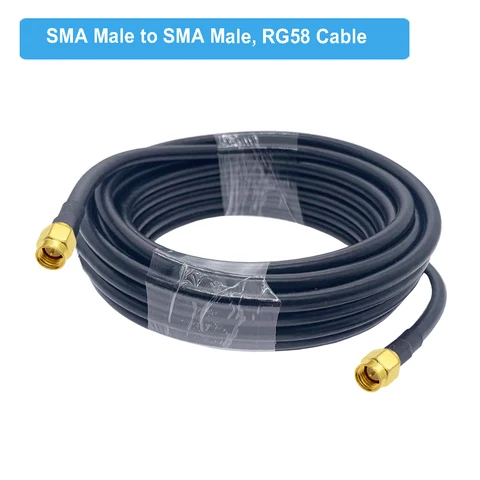 1m 2m 5m 10m 20m SMA Masculin la SMA Male RG58 50OHM Cablu coaxial SMA Plug WiFi Antenă Conector de cablu de extensie Adaptor Pigtail