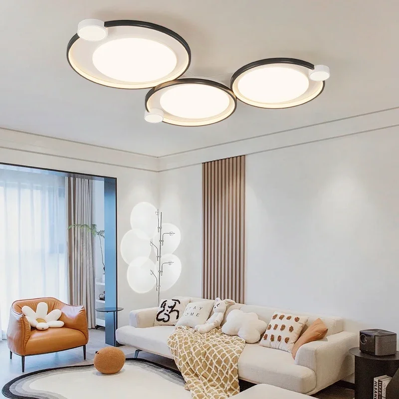 Фото Потолочный светильник TechHPLiving Room Round Combination Large, геометрический светодиодный светильник для спальни, прихожей, кухни, внутреннего освещения. №2