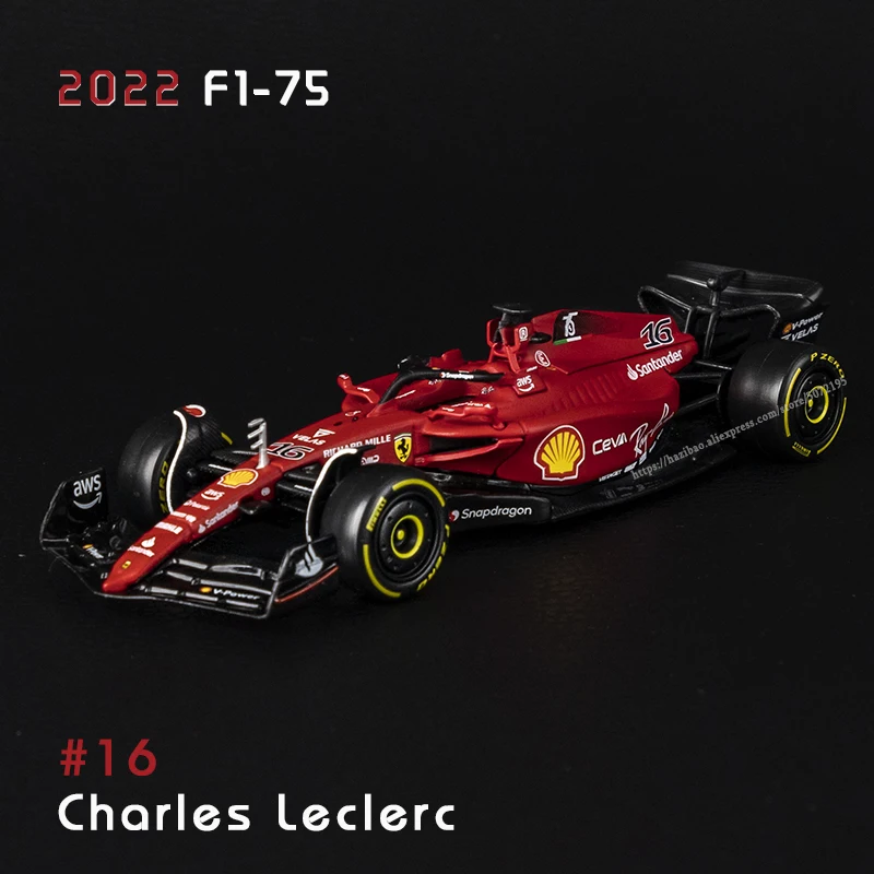 

Модель автомобиля Bburago 1:43 Формула 1 гоночный 2022 Ferrari F1-75 #16 #55 Чарльз помиранный Карлос Sainz Коллекционная подходящая модель из сплава