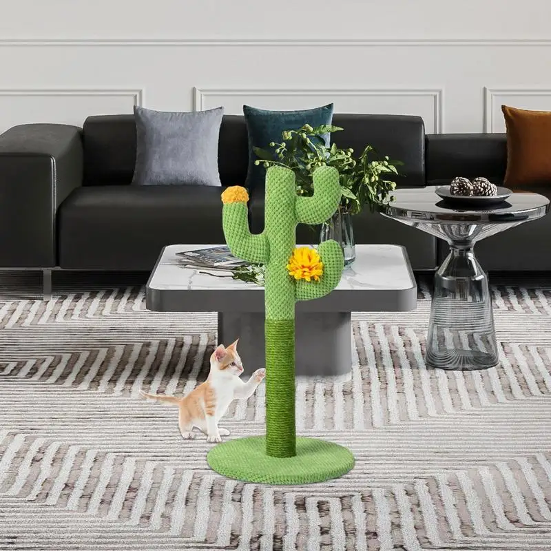 

Cactus Cat Scratcher Tree Vertical Interactive Kitten Featuring 3 Scratching Poles for Indoor Adult Cats and Kittens Hot Sale