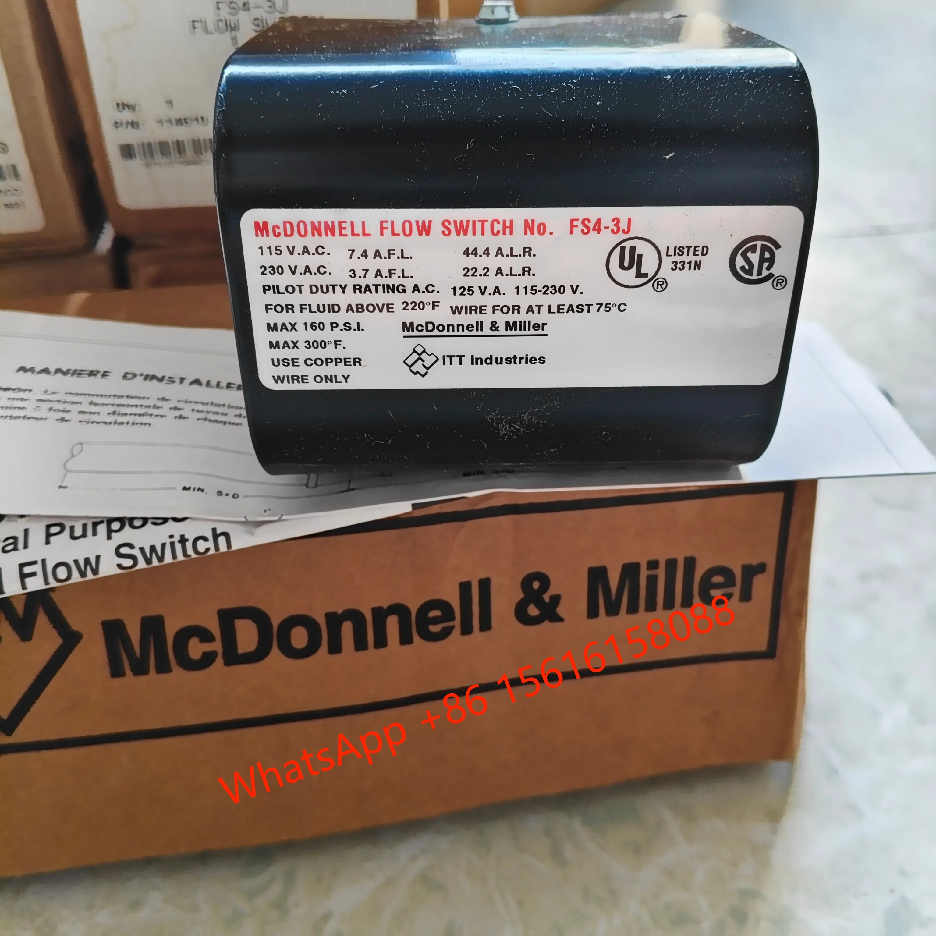 Фото Совершенно новый, оригинальный стоковый (ITT) переключатель потока McDonnell и Miller FS4-3J, совместимый с FS4-3J. №3