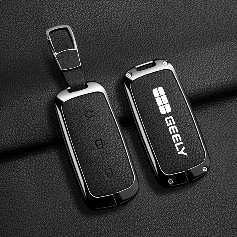 Фото Чехол-держатель для ключей из цинкового сплава и кожи для Geely Galaxy EX5, E5, L6, L7, EMI NO.1, Proton e.MAS 7, 5, E8, Starry 8 №3