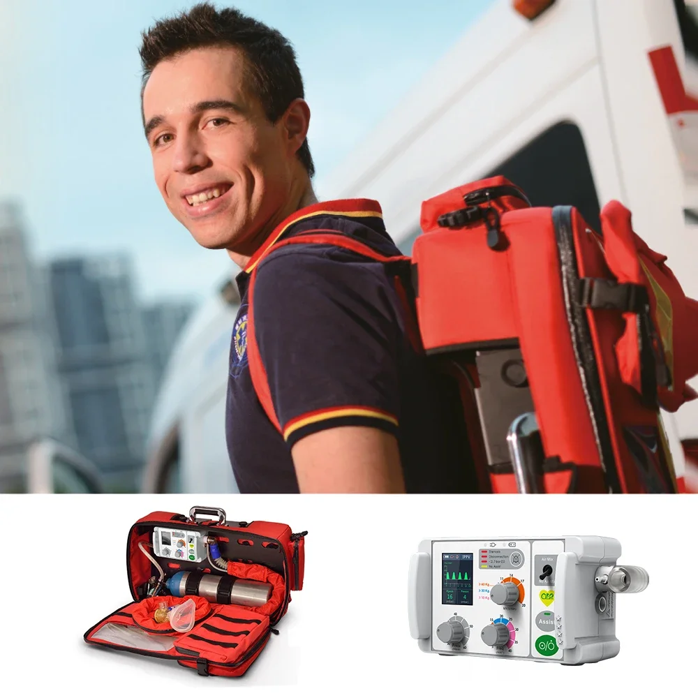 Портативный транспортировочный Аккумулятор с Ce Mdl Tga медицинский дыхательный