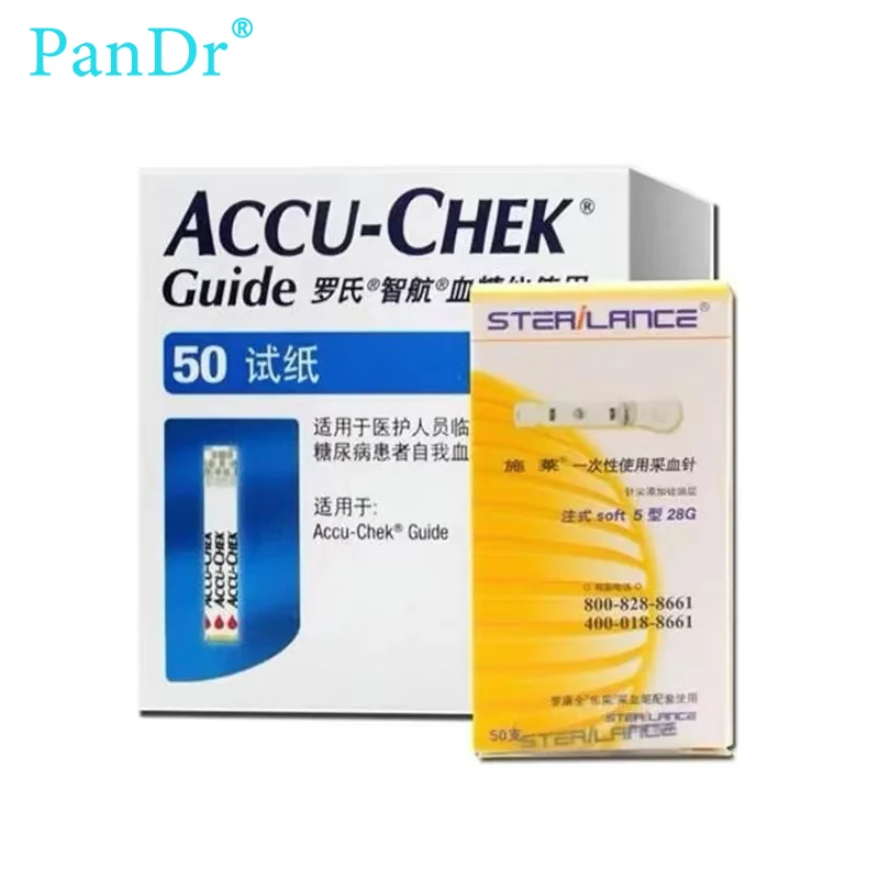 Roche AccuChek-медидор с глюкоза и сангрен herramientaambetrica Moy 25/50 Piezas