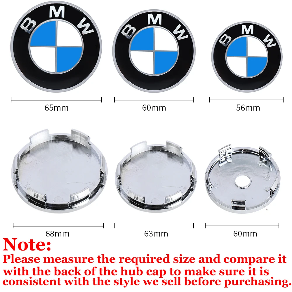 60/63/68MM Car Wheel Center Hup Cap Cover Rim Badge Accessorie For BMW M E36 E46 E60 E90 F10 G20 G30 X5 E70 E91 X1