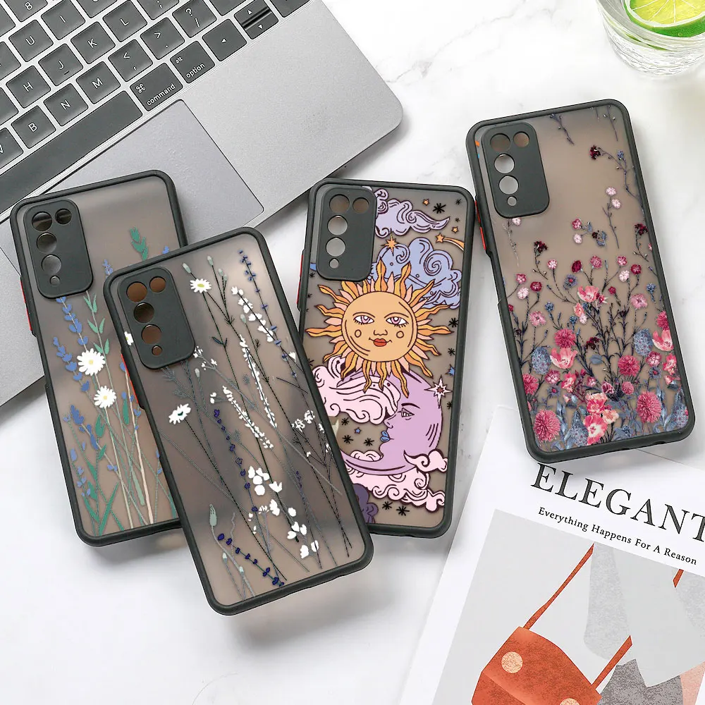 

Чехол для телефона Huawei P30 Lite, чехол с цветами для Huawei P40 Lite P30 Pro P20 Pro, чехол P30Pro P40Lite, матовый противоударный чехол