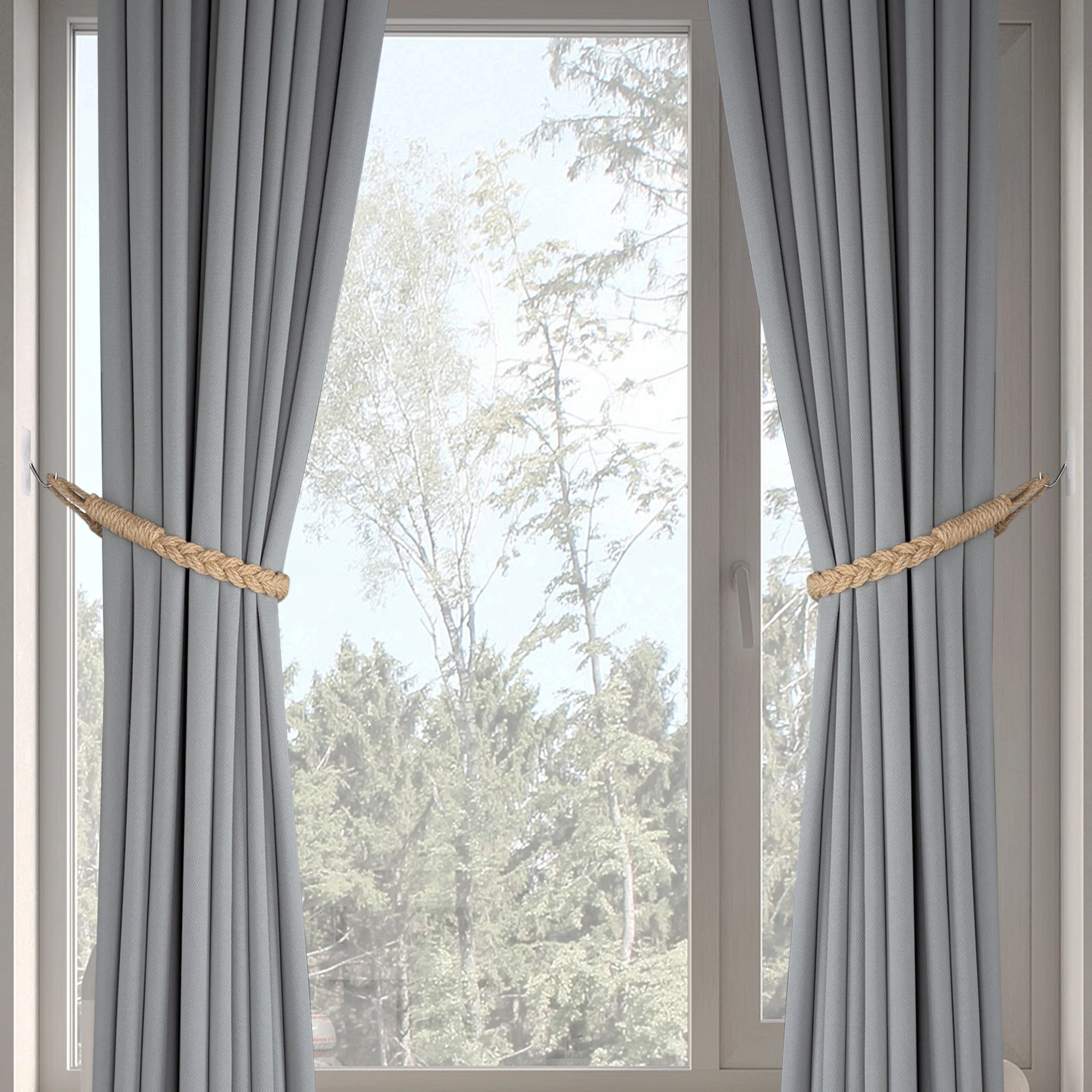 Макраме занавески подхваты пеньковая веревка плетение украшения дома