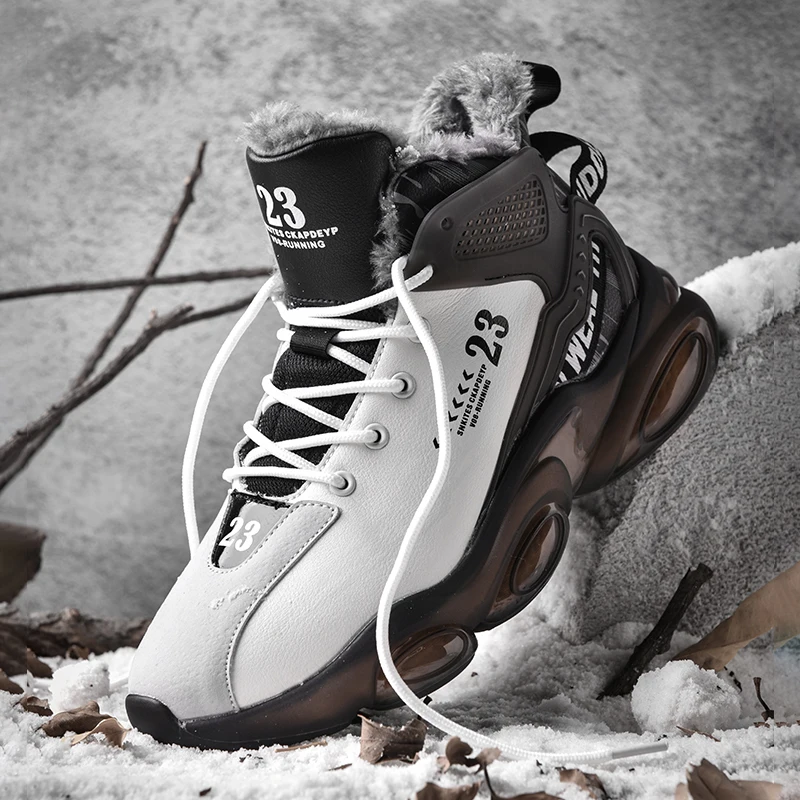 

Новинка 2022, плюшевые кроссовки, мужские ботинки, плюшевые зимние теплые кроссовки, Нескользящие кроссовки, мужские повседневные кроссовки, ...