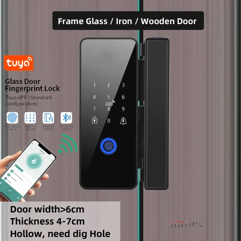 Дверной смарт-замок Tuya со сканером отпечатка пальца, Bluetooth, 13,56 МГц