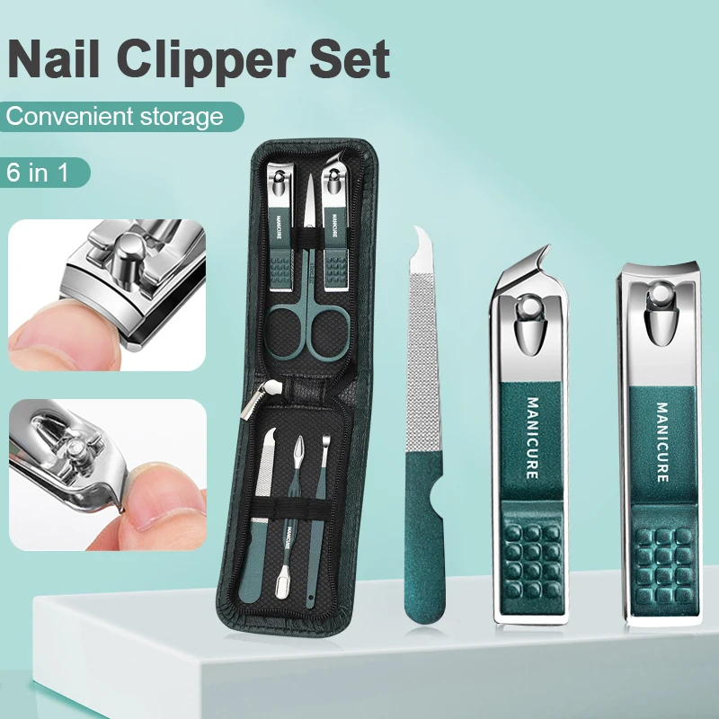 

Nail Scissors Set Manicure Kits Stainless Steel Bright Black Nail Clippers Beauty Tool Mens Womens Special Pedicure Tools
