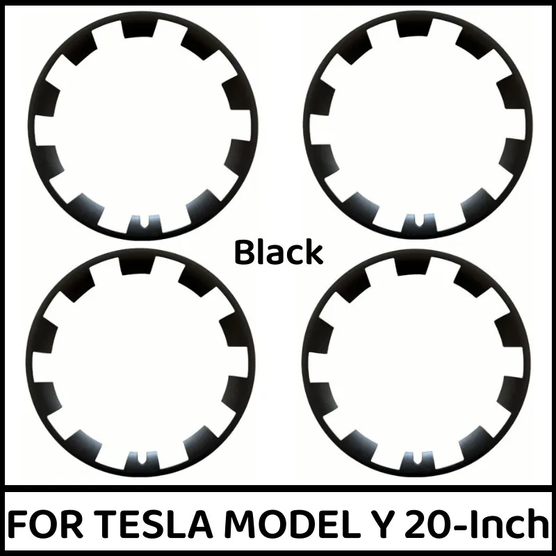 

4 шт., 20/21 дюймов, защитный чехол для колеса, высокопроизводительное защитное кольцо для ступицы колеса, полный чехол на обод для Tesla Model Y, аксессуары