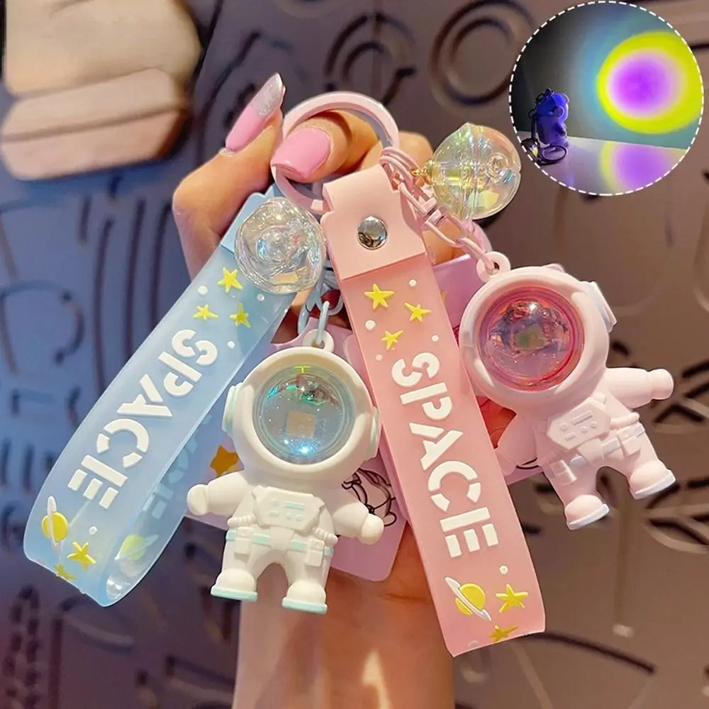 

Cartoon Doll Jewelry Backpack Pendant Sunset Projector Light Space Astronaut Keychain Key Ring Key Chain Bag Charm