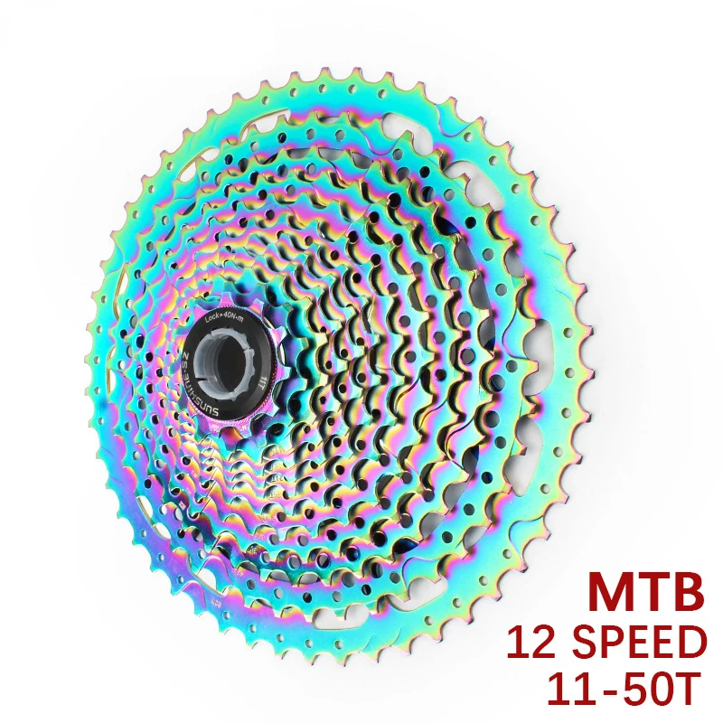Кассетный маховик для горного велосипеда HG цветной красочный 11 12-скоростной 11-50T