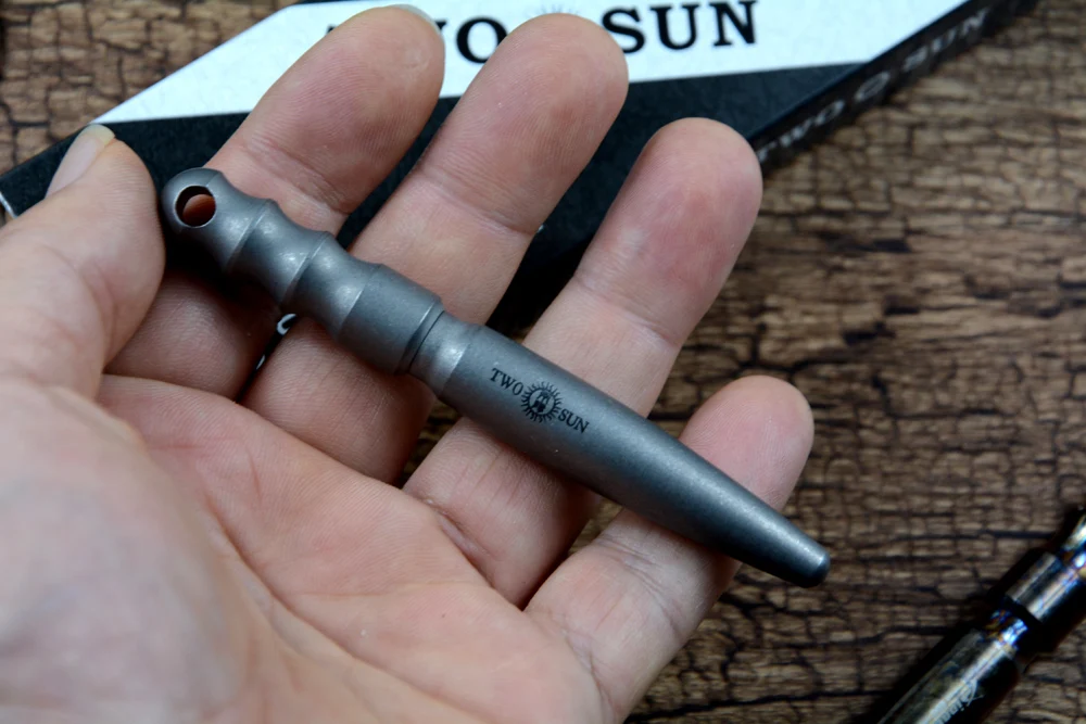 TWOSUN Тактическая ручка Stonewash Anode Красочная из титанового сплава для улицы EDC Defense Pen