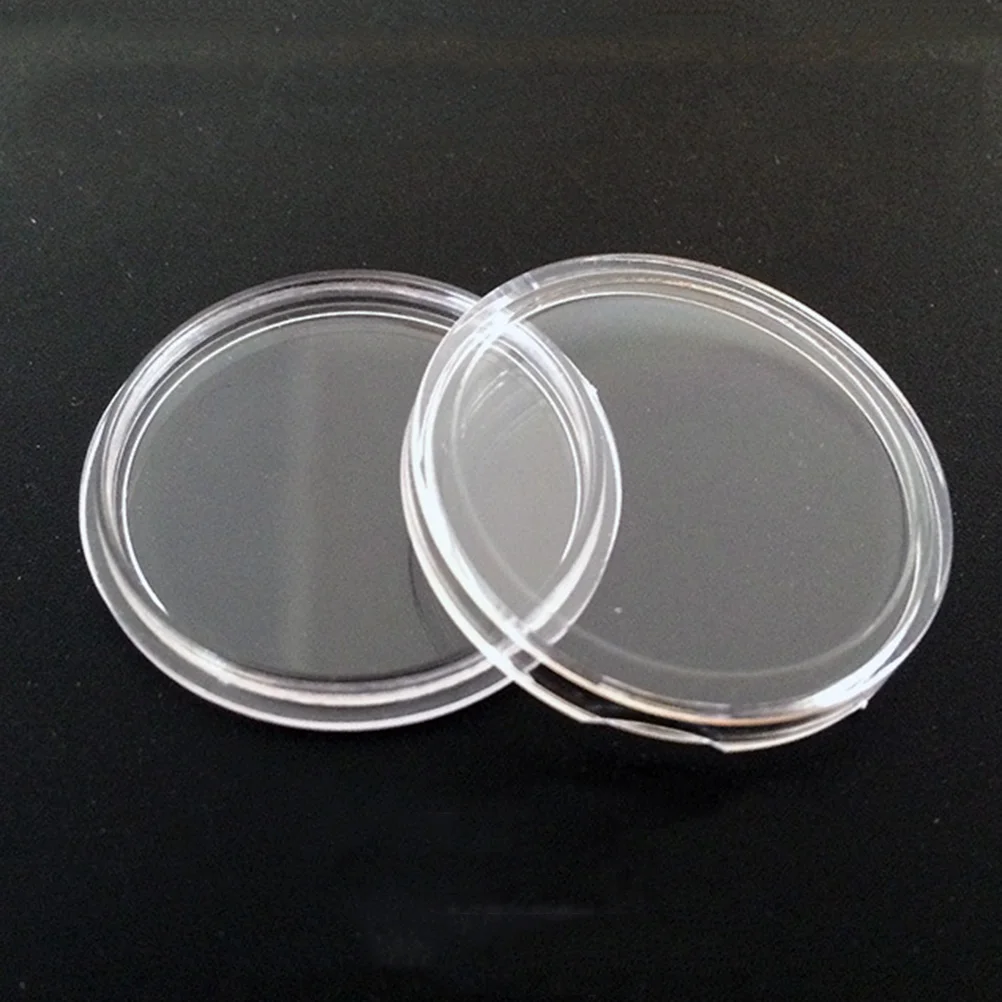 50 шт. 28 мм защитная коробка для сбора монет кристаллическая прозрачная круглая