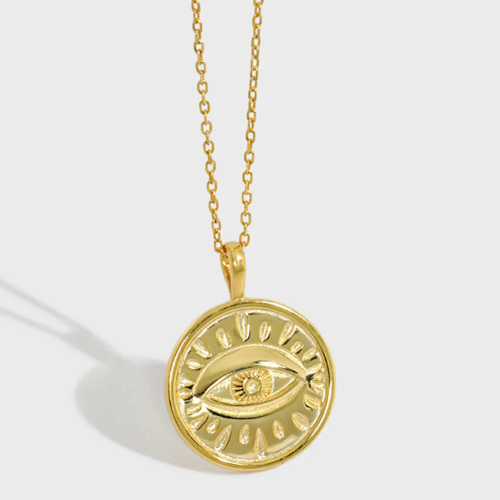 Цепочка с подвеской в виде глаза из серебра 925 пробы