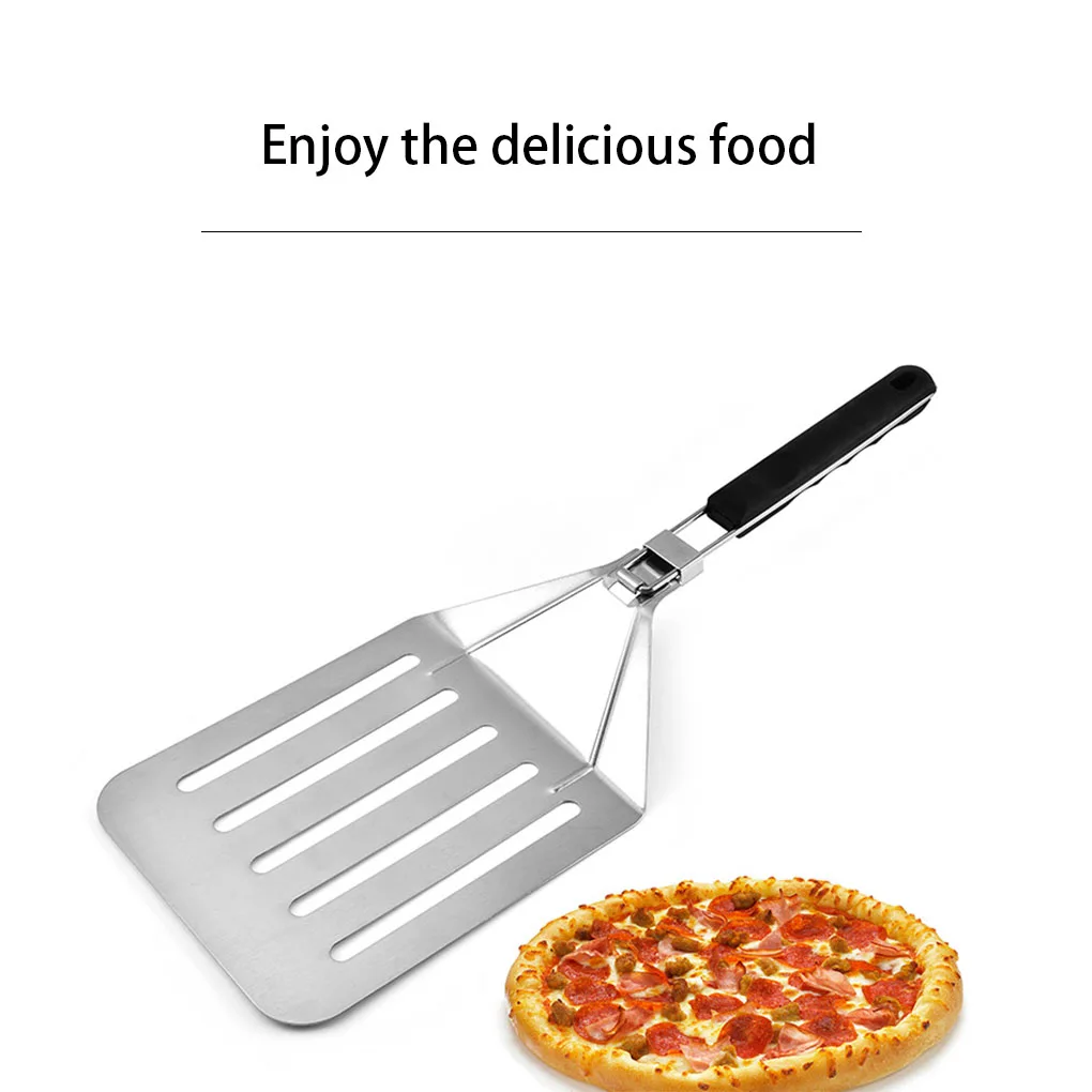 

Folding Pizza Peel Stainless Steel Pizza Peel with Foldable Handle Cake Spade Kitchen Tool