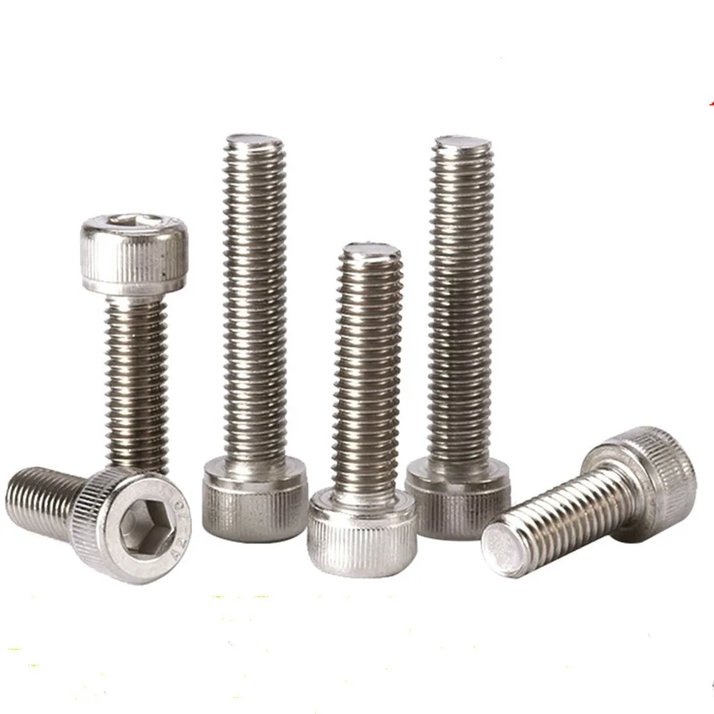 

40pcs DIN912 Allen Socket Head Screw M4 M5 M6 Allen Socket Bolt A2 304 Stainless Steel Hexagon Socket Head Cap Screws L=8-50mm