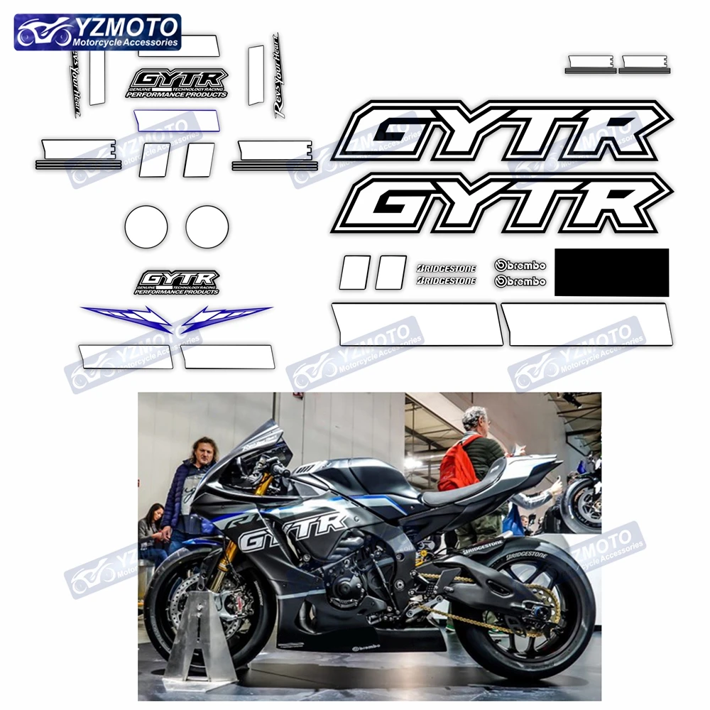 

Для YAMAHA YZF R1 R3 R6 R7 GYTR мотоциклетная обтекательная декоративная наклейка полностью Автомобильная Водонепроницаемая Светоотражающая наклейка набор наклеек