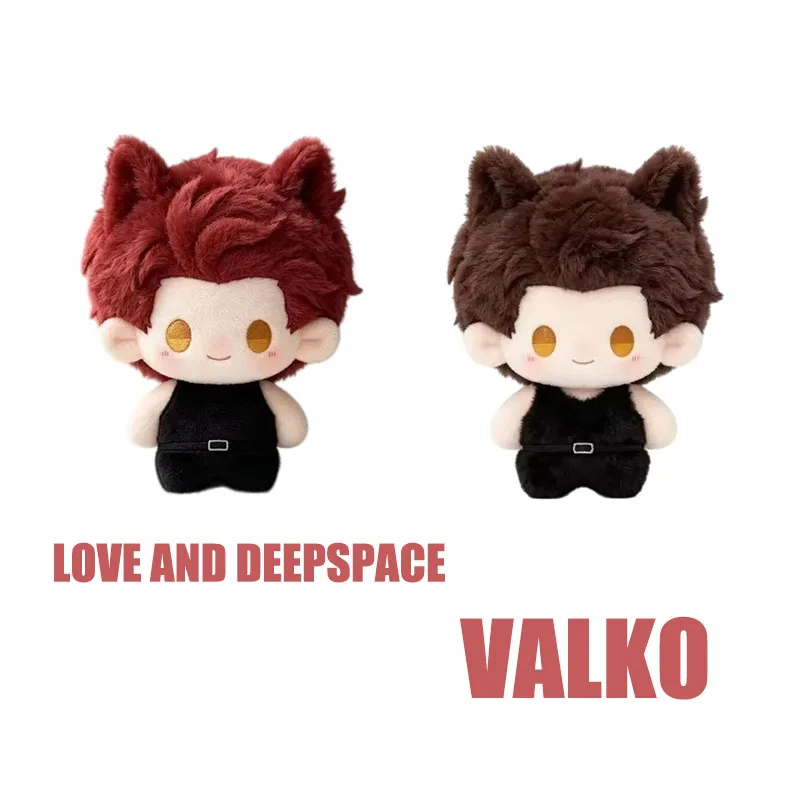Фото Плюшевая игрушка Love And Deepspace Valko, 10 см, с волчьими ушками, хлопковая кукла, красные волосы, плюшевый брелок, игровой мерч, коллекционный подарок для фанатов аниме №2