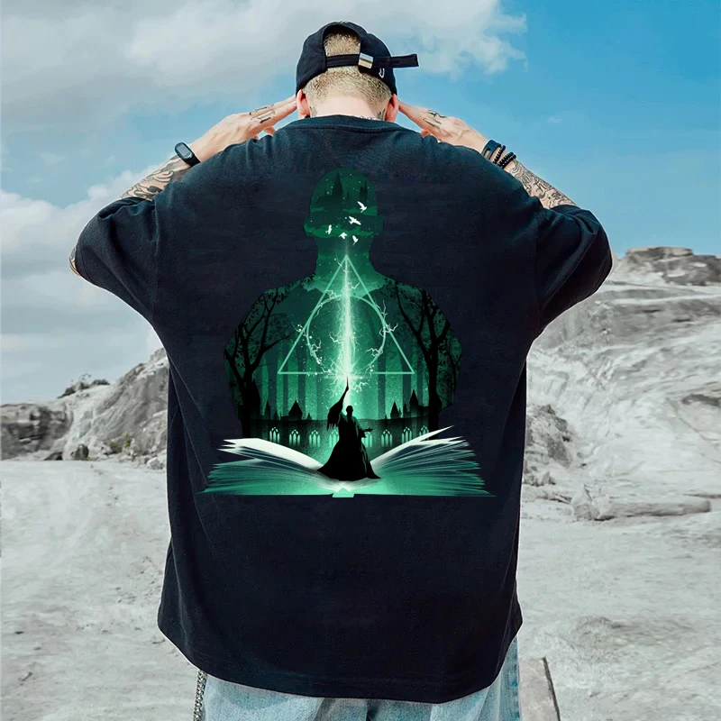 

2022 Hip Hop T Shirt Streetwear Harajuku Vintage Japanese Hot Movies Graphic Print Tees Men Summer Cotton Short Sleeve Tshirts