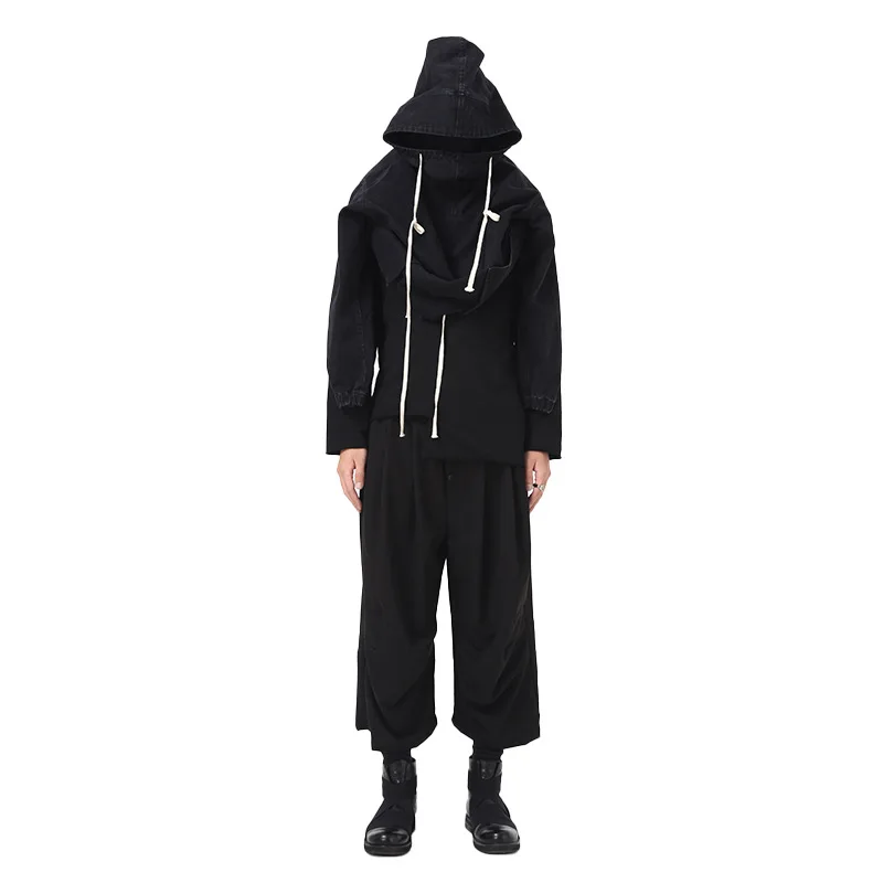 Мужские прямые брюки черные повседневные уличная одежда мужская весенне-летняя