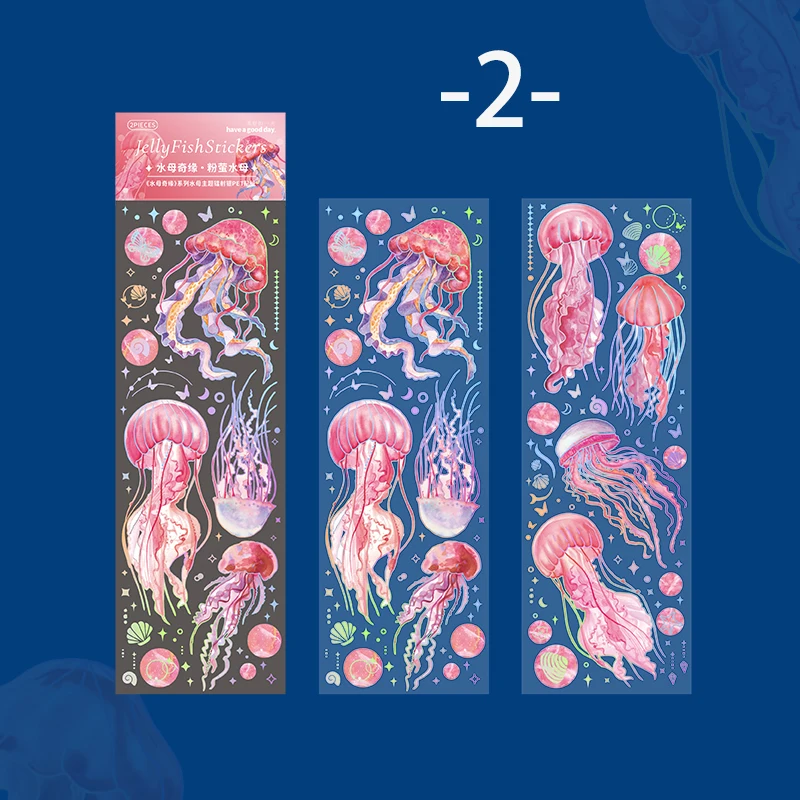 

Mr. Paper 6 стилей 2 шт/сумка винтажная Медузы PET наклейка креативный лазерный материал для ручного учёта декоративный стикер для канцелярских товаров стикер