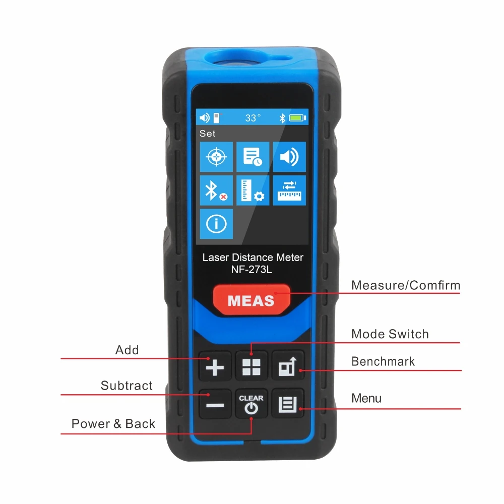 Noyafa NF-273L цифровой лазерный дальномер 60 м 80 120 Trena лазерная лента рулетка