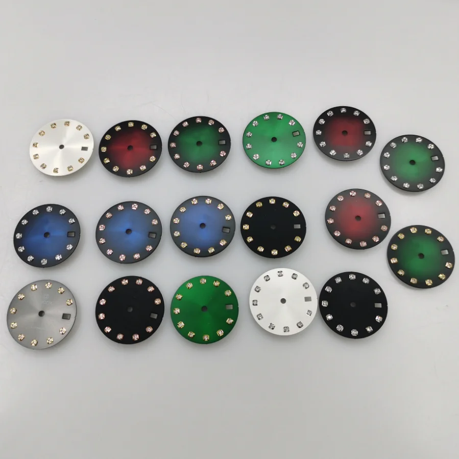 29mm Dial Red Gray White Black Silver/gold with  No Luminous Dial Font Suitable for NH35/36 Automatic Movement Watch Accessories