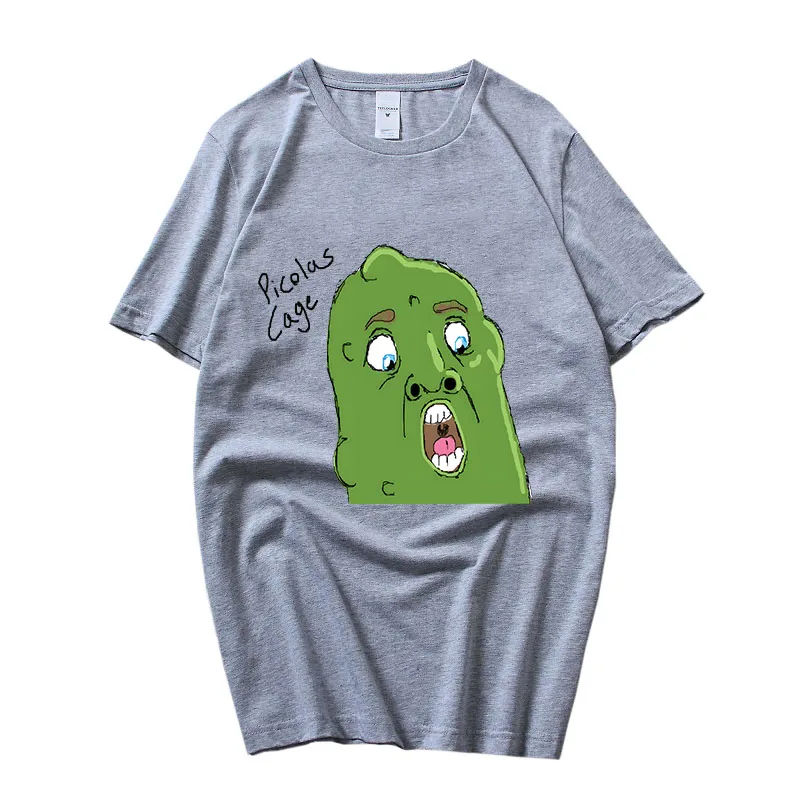 

Picolas Cage T Shirts Women 100% Cotton High Quality Tshirts Originality Comfortable Anime Graphic T-shirts Surprised Expression