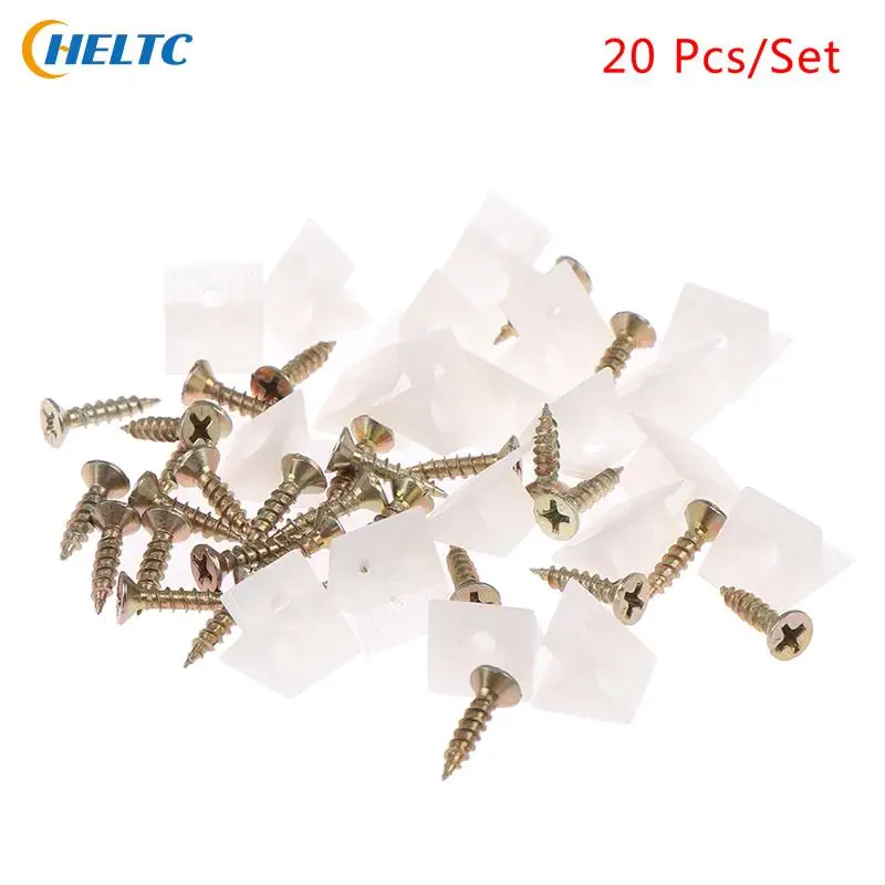 

20 шт., пластиковые Угловые крепления для мебели, 45 градусов