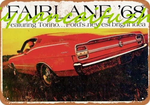 Металлический знак SJKY — 1968 Torino Репродукция винтажного вида